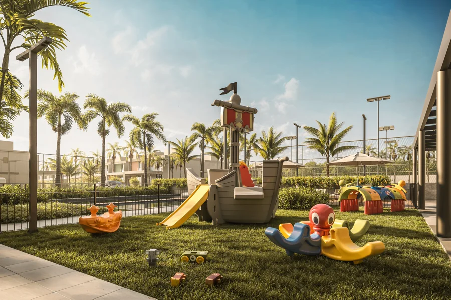 Playground — perspectiva ilustrativa