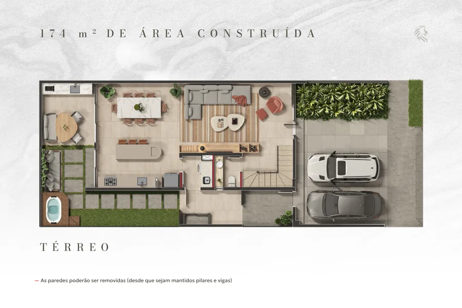 Planta ilustrativa · térreo — perspectiva ilustrativa