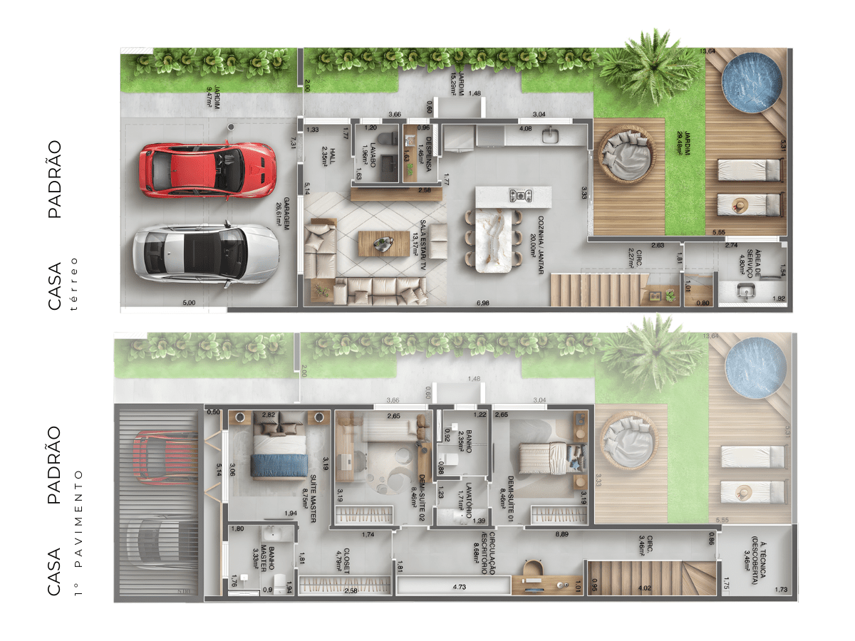 Planta do Prime by Impper com ambientes integrados e distribuição moderna